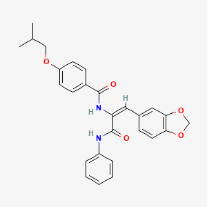 N-[1-(anilinocarbonyl)-2-(1,3-benzodioxol-5-yl)vinyl]-4-isobutoxybenzamide