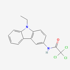 molecular formula C16H13Cl3N2O B4903136 2,2,2-trichloro-N-(9-ethyl-9H-carbazol-3-yl)acetamide 