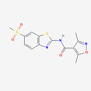 N-(6-methanesulfonyl-1,3-benzothiazol-2-yl)-3,5-dimethyl-1,2-oxazole-4-carboxamide