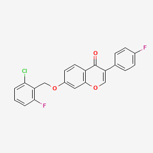 7-[(2-chloro-6-fluorobenzyl)oxy]-3-(4-fluorophenyl)-4H-chromen-4-one