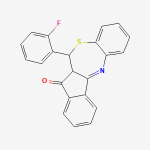 6-(2-fluorophenyl)-5a,6-dihydro-5H-benzo[b]indeno[1,2-e][1,4]thiazepin-5-one