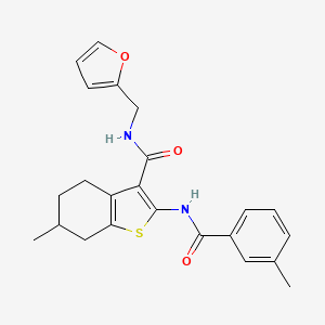 N-[(Furan-2-YL)methyl]-6-methyl-2-(3-methylbenzamido)-4,5,6,7-tetrahydro-1-benzothiophene-3-carboxamide