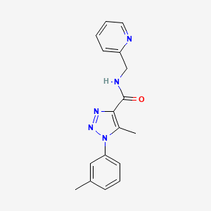 molecular formula C17H17N5O B4903243 5-methyl-1-(3-methylphenyl)-N-(2-pyridinylmethyl)-1H-1,2,3-triazole-4-carboxamide 