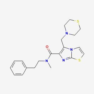 molecular formula C20H24N4OS2 B4903255 N-methyl-N-(2-phenylethyl)-5-(4-thiomorpholinylmethyl)imidazo[2,1-b][1,3]thiazole-6-carboxamide 