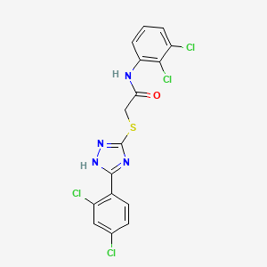 molecular formula C16H10Cl4N4OS B4903275 N-(2,3-dichlorophenyl)-2-{[5-(2,4-dichlorophenyl)-4H-1,2,4-triazol-3-yl]thio}acetamide 