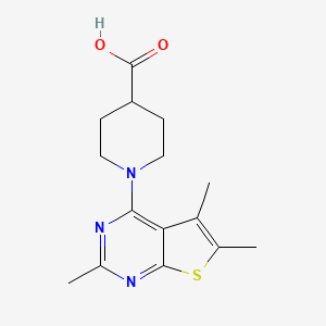 1-(2,5,6-Trimethylthieno[2,3-d]pyrimidin-4-yl)piperidine-4-carboxylic acid