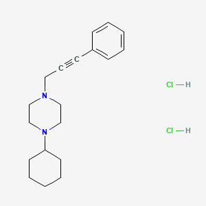 molecular formula C19H28Cl2N2 B4903292 1-cyclohexyl-4-(3-phenyl-2-propyn-1-yl)piperazine dihydrochloride 