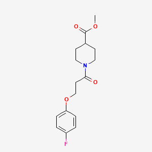 molecular formula C16H20FNO4 B4903295 Methyl 1-[3-(4-fluorophenoxy)propanoyl]piperidine-4-carboxylate 