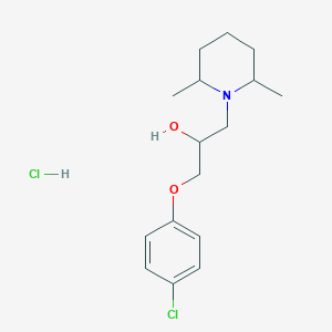 molecular formula C16H25Cl2NO2 B4903314 1-(4-Chlorophenoxy)-3-(2,6-dimethylpiperidin-1-yl)propan-2-ol;hydrochloride 