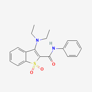 molecular formula C19H20N2O3S B4903328 3-(diethylamino)-N-phenyl-1-benzothiophene-2-carboxamide 1,1-dioxide 