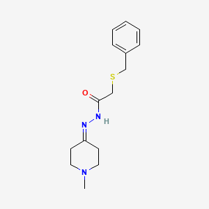 2-(benzylsulfanyl)-N'-(1-methylpiperidin-4-ylidene)acetohydrazide