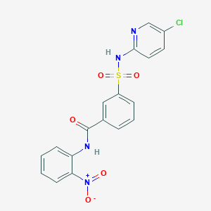 3-[(5-chloropyridin-2-yl)sulfamoyl]-N-(2-nitrophenyl)benzamide