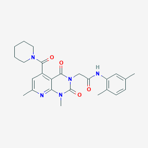 molecular formula C25H29N5O4 B4903351 2-[1,7-DIMETHYL-2,4-DIOXO-5-(PIPERIDINE-1-CARBONYL)-1H,2H,3H,4H-PYRIDO[2,3-D]PYRIMIDIN-3-YL]-N-(2,5-DIMETHYLPHENYL)ACETAMIDE 