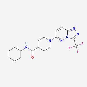 N-cyclohexyl-1-[3-(trifluoromethyl)[1,2,4]triazolo[4,3-b]pyridazin-6-yl]piperidine-4-carboxamide