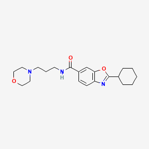 molecular formula C21H29N3O3 B4903397 2-cyclohexyl-N-[3-(4-morpholinyl)propyl]-1,3-benzoxazole-6-carboxamide 