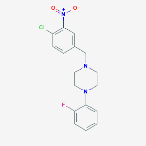 1-(4-chloro-3-nitrobenzyl)-4-(2-fluorophenyl)piperazine