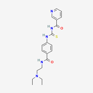 molecular formula C20H25N5O2S B4903436 N-({[4-({[2-(diethylamino)ethyl]amino}carbonyl)phenyl]amino}carbonothioyl)nicotinamide 