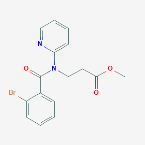 molecular formula C16H15BrN2O3 B4903447 methyl N-(2-bromobenzoyl)-N-2-pyridinyl-beta-alaninate 