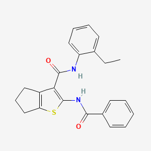 molecular formula C23H22N2O2S B4903459 2-BENZAMIDO-N-(2-ETHYLPHENYL)-4H,5H,6H-CYCLOPENTA[B]THIOPHENE-3-CARBOXAMIDE 