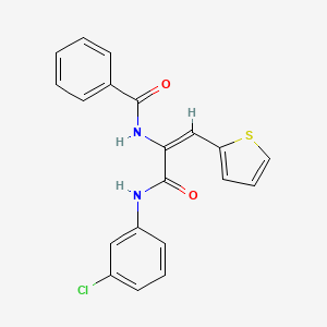 molecular formula C20H15ClN2O2S B4903460 N-[(E)-3-(3-chloroanilino)-3-oxo-1-thiophen-2-ylprop-1-en-2-yl]benzamide 