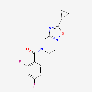 molecular formula C15H15F2N3O2 B4903487 N-[(5-cyclopropyl-1,2,4-oxadiazol-3-yl)methyl]-N-ethyl-2,4-difluorobenzamide 