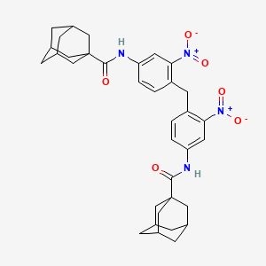 N-[4-[[4-(adamantane-1-carbonylamino)-2-nitrophenyl]methyl]-3-nitrophenyl]adamantane-1-carboxamide