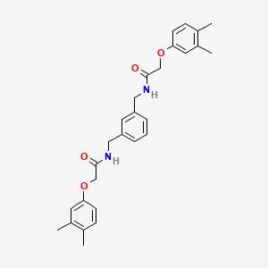 molecular formula C28H32N2O4 B4903496 2-(3,4-dimethylphenoxy)-N-[(3-{[2-(3,4-dimethylphenoxy)acetamido]methyl}phenyl)methyl]acetamide 