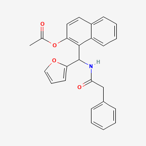 [1-[Furan-2-yl-[(2-phenylacetyl)amino]methyl]naphthalen-2-yl] acetate