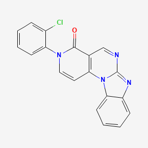 molecular formula C19H11ClN4O B4903530 5-(2-chlorophenyl)-1,5,9,11-tetrazatetracyclo[8.7.0.02,7.012,17]heptadeca-2(7),3,8,10,12,14,16-heptaen-6-one 