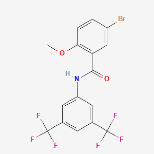 molecular formula C16H10BrF6NO2 B4903535 N-[3,5-bis(trifluoromethyl)phenyl]-5-bromo-2-methoxybenzamide 