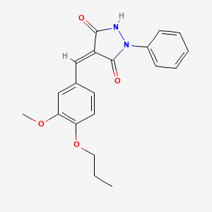 4-(3-methoxy-4-propoxybenzylidene)-1-phenyl-3,5-pyrazolidinedione