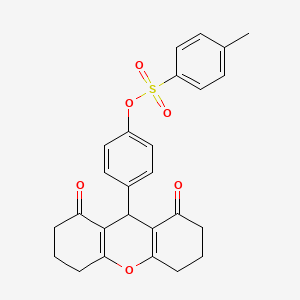 molecular formula C26H24O6S B4903550 4-(1,8-dioxo-2,3,4,5,6,7,8,9-octahydro-1H-xanthen-9-yl)phenyl 4-methylbenzenesulfonate 