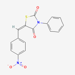 molecular formula C16H10N2O4S B4903596 (5E)-5-(4-nitrobenzylidene)-3-phenyl-1,3-thiazolidine-2,4-dione 