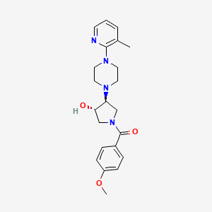 [(3S,4S)-3-hydroxy-4-[4-(3-methylpyridin-2-yl)piperazin-1-yl]pyrrolidin-1-yl]-(4-methoxyphenyl)methanone