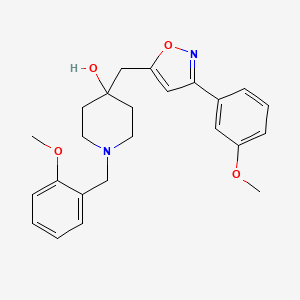 1-(2-methoxybenzyl)-4-{[3-(3-methoxyphenyl)-5-isoxazolyl]methyl}-4-piperidinol