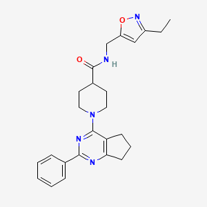 N-[(3-ethyl-5-isoxazolyl)methyl]-1-(2-phenyl-6,7-dihydro-5H-cyclopenta[d]pyrimidin-4-yl)-4-piperidinecarboxamide