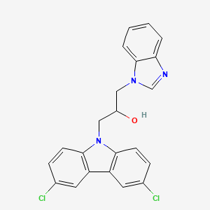 1-Benzoimidazol-1-yl-3-(3,6-dichloro-carbazol-9-yl)-propan-2-ol