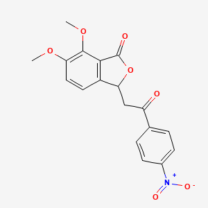 6,7-DIMETHOXY-3-[2-(4-NITROPHENYL)-2-OXOETHYL]-1,3-DIHYDRO-2-BENZOFURAN-1-ONE