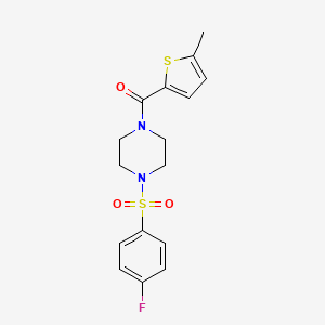 {4-[(4-FLUOROPHENYL)SULFONYL]PIPERAZINO}(5-METHYL-2-THIENYL)METHANONE