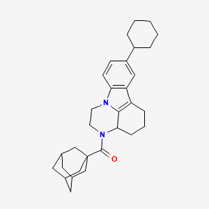 1-ADAMANTYL(8-CYCLOHEXYL-1,2,3A,4,5,6-HEXAHYDRO-3H-PYRAZINO[3,2,1-JK]CARBAZOL-3-YL)METHANONE