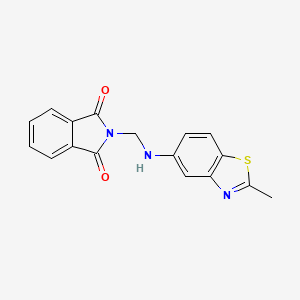 molecular formula C17H13N3O2S B4903768 2-{[(2-methyl-1,3-benzothiazol-5-yl)amino]methyl}-1H-isoindole-1,3(2H)-dione 