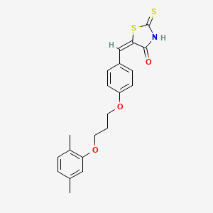 molecular formula C21H21NO3S2 B4903774 5-{4-[3-(2,5-dimethylphenoxy)propoxy]benzylidene}-2-thioxo-1,3-thiazolidin-4-one 