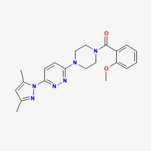 molecular formula C21H24N6O2 B4903791 3-(3,5-dimethyl-1H-pyrazol-1-yl)-6-[4-(2-methoxybenzoyl)piperazin-1-yl]pyridazine 