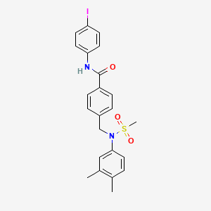 4-{[(3,4-dimethylphenyl)(methylsulfonyl)amino]methyl}-N-(4-iodophenyl)benzamide