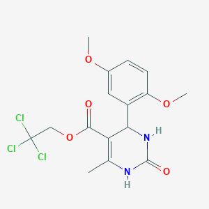 molecular formula C16H17Cl3N2O5 B4903809 2,2,2-Trichloroethyl 4-(2,5-dimethoxyphenyl)-6-methyl-2-oxo-1,2,3,4-tetrahydropyrimidine-5-carboxylate 