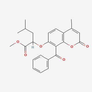 methyl 2-[(8-benzoyl-4-methyl-2-oxo-2H-chromen-7-yl)oxy]-4-methylpentanoate