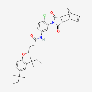 molecular formula C35H43ClN2O4 B4903847 4-[2,4-bis(2-methylbutan-2-yl)phenoxy]-N-[4-chloro-3-(1,3-dioxo-1,3,3a,4,7,7a-hexahydro-2H-4,7-methanoisoindol-2-yl)phenyl]butanamide 