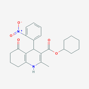 Cyclohexyl 2-methyl-4-(2-nitrophenyl)-5-oxo-1,4,5,6,7,8-hexahydroquinoline-3-carboxylate