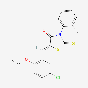 (5Z)-5-[(5-chloro-2-ethoxyphenyl)methylidene]-3-(2-methylphenyl)-2-sulfanylidene-1,3-thiazolidin-4-one