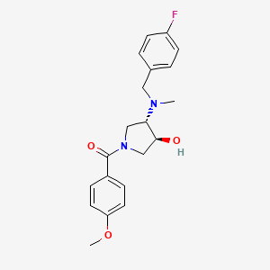 molecular formula C20H23FN2O3 B4903869 [(3S,4S)-3-[(4-fluorophenyl)methyl-methylamino]-4-hydroxypyrrolidin-1-yl]-(4-methoxyphenyl)methanone 